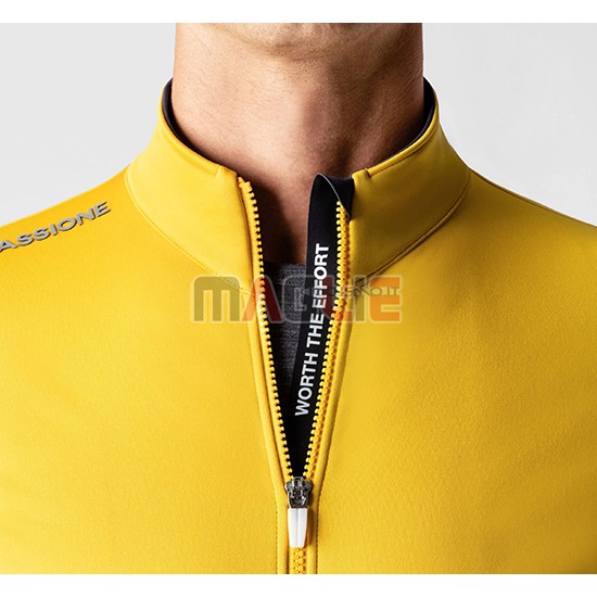 Maglia La Passione Manica Lunga 2019 Giallo Grigio